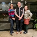 3 members of Plas Lab out for dinner