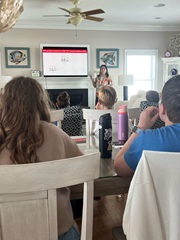 Grace presenting at Emerald Isle