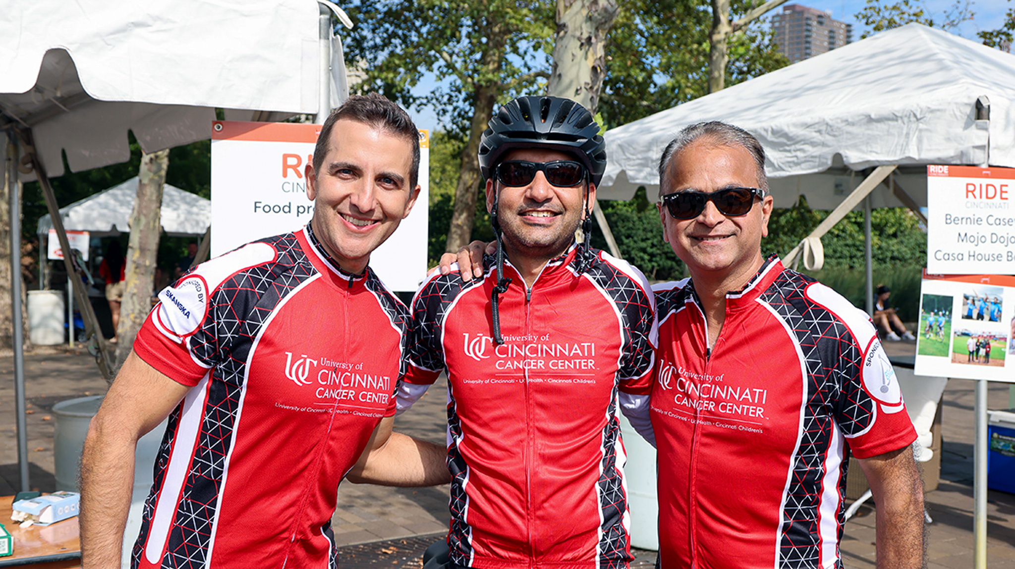 Drs. Kharofa, Sohal, and Ahmad at Ride Cincinnati.