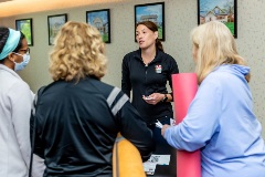 Three people with health coach