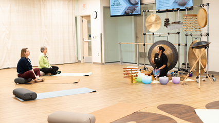 Participants seated during sound immersion