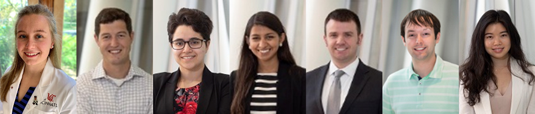 Photo of 2025 Spring MSTP PhD Graduates Hassel, Phelan, Solano, Dahal, Drake, Walling, Yoo