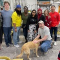 People with a dog