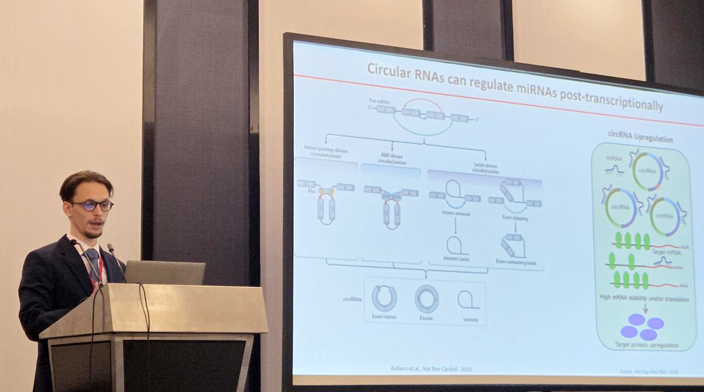photo of Georgios Siokatas presenting his research