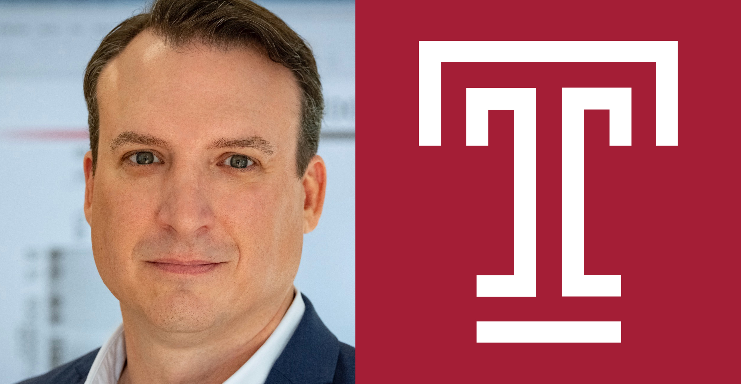 photo of Dr. John Elrod with Temple University Logo
