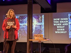 photo of Dr. Sarah Pixley at Sigma Xi Science on Tap